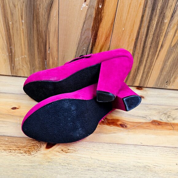 Big Buddha Jane Hot Pink Platform Heels - Picture 6 of 7